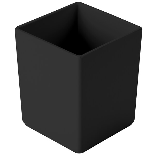 A black square container.