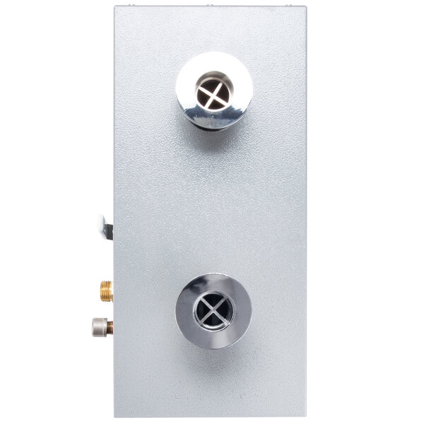 A silver rectangular Hatco Food Rethermalizer with holes in the metal surface.