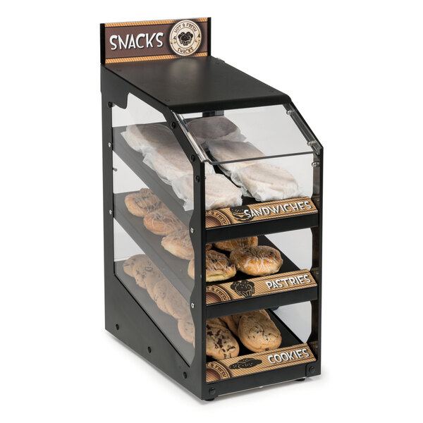 A Nemco countertop hot food display case filled with pastries.