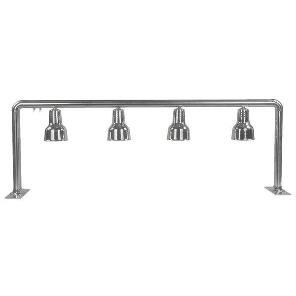 A Hanson Heat Lamps freestanding bulb warmer with four lights.