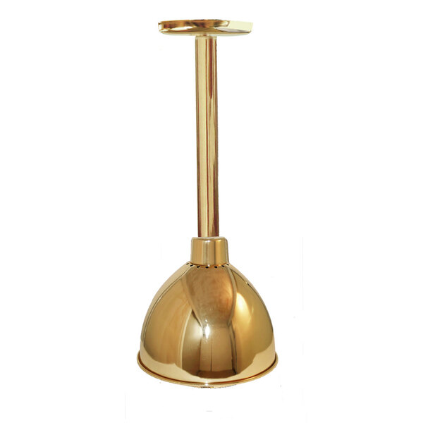 A Hanson Heat Lamps brass ceiling mount for heat lamps.