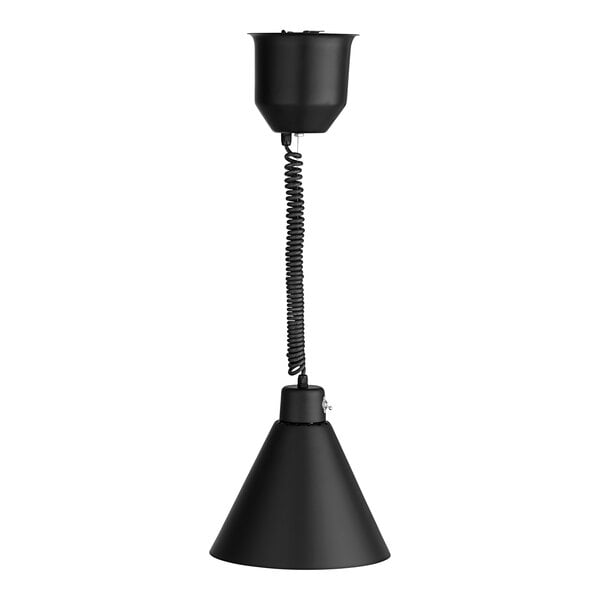 Hanson Heat Lamps 400 RET B Retractable Cord Ceiling Mount Heat Lamp with Black Finish