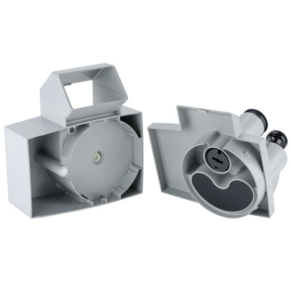 A Robot Coupe Vegetable Prep Attachment Kit with a grey and white device with a black circle.