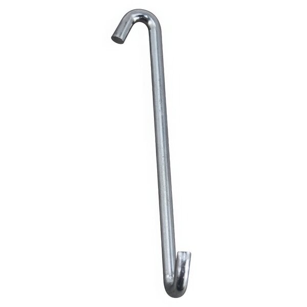 A silver AllPoints right side bell crank hook with a long handle.