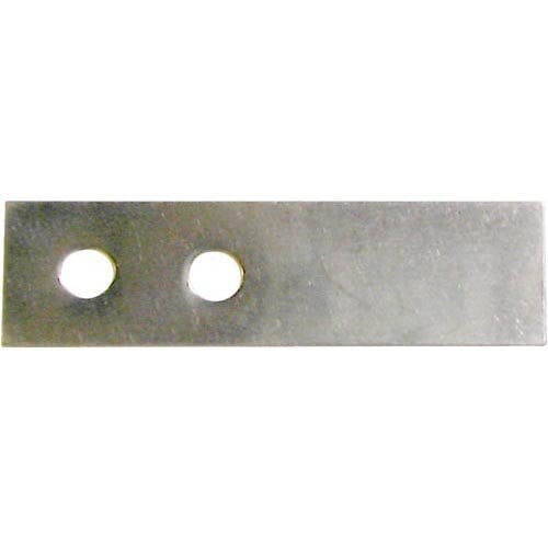 A metal strip with two holes on it.