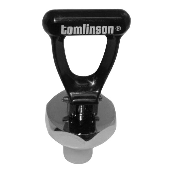 A metal and chrome AllPoints upper faucet assembly.