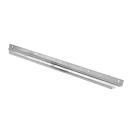 A metal bar with holes on a white background.