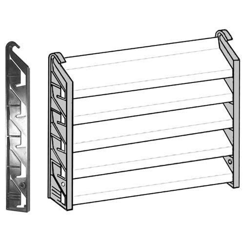 A metal grille end for a True refrigeration unit.