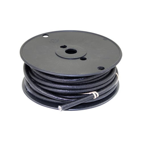 A black coil of All Points High Temperature Wire on a white background.