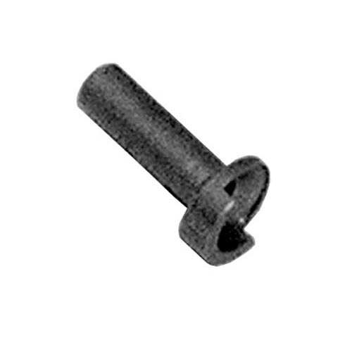 A close-up of a black metal All Points Pilot Orifice with a hole.