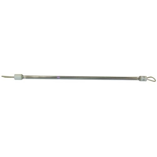 A long metal rod with a white rubber tip.