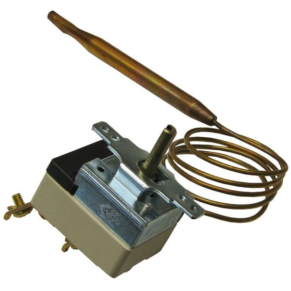 An All Points thermostat with a 24" copper wire and metal rod.
