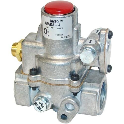 A close-up of an All Points Pilot Safety Valve with a red button.