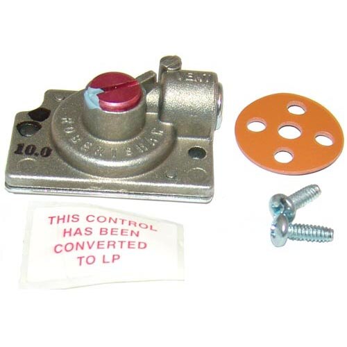 A close-up of a metal object with screws and a metal device.