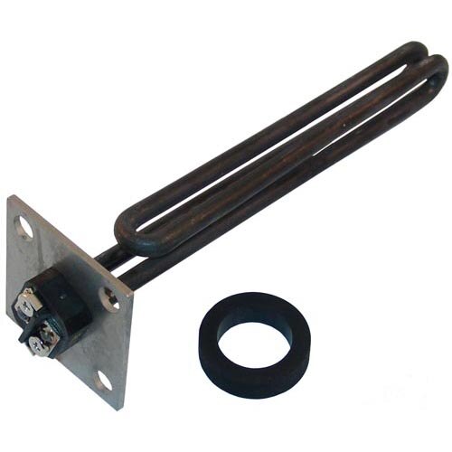 An All Points 240V sink heater element with a black rubber ring on a metal plate.
