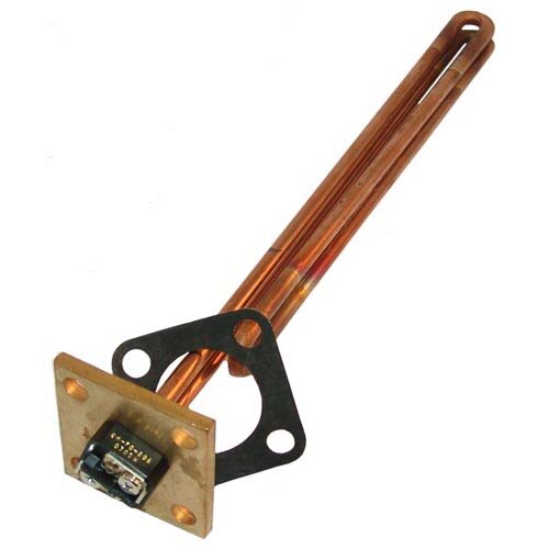 A copper pipe with a black and gold connector on a copper and black All Points Booster Element.