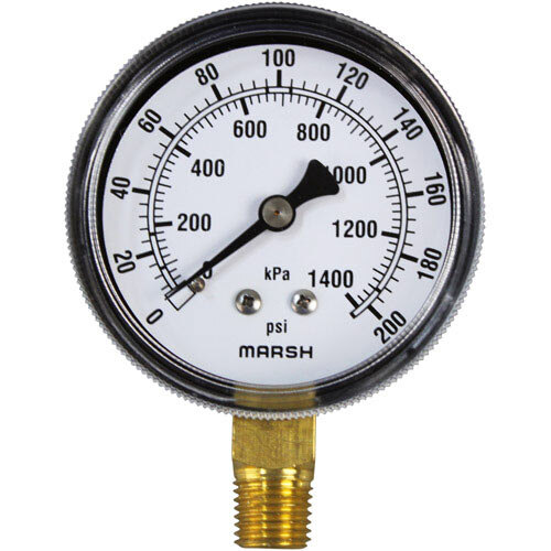 A close-up of an All Points pressure gauge with a white background.