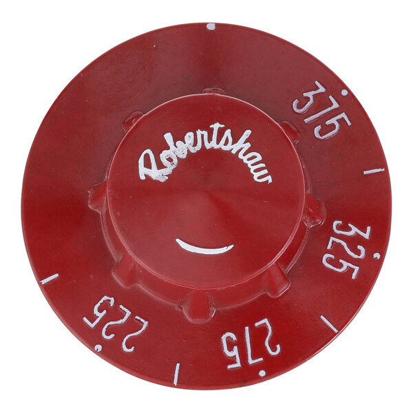 A red circular AllPoints fryer thermostat dial.