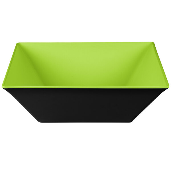 A green and black GET Brasilia melamine bowl.