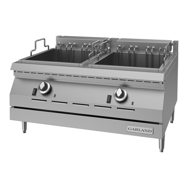 Garland ED-30SFT Designer Series 34 lb. Dual Tank Electric Countertop Super Deep Fryer - 240V, 3 Phase, 16 kW
