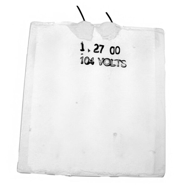 A white piece of paper with black text reading "AllPoints 34-1250 Toaster Element; 120V; 275W; 5 3/4" x 5 1/4""