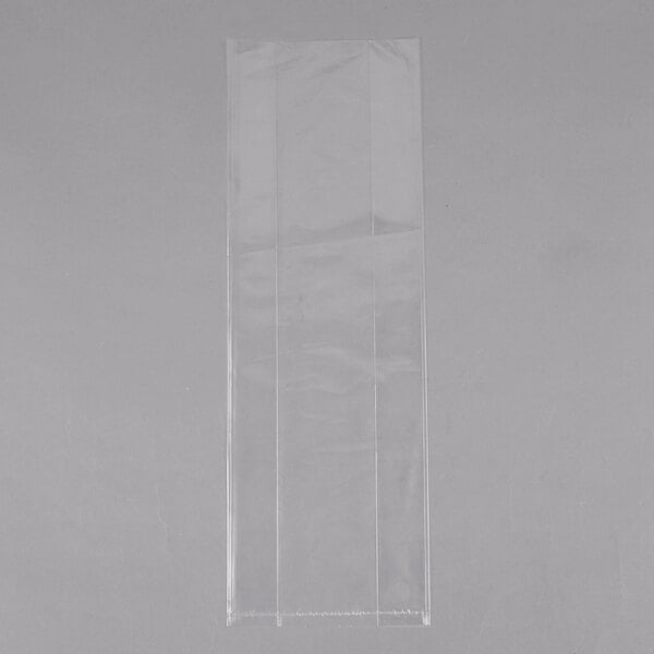 A clear plastic LK Packaging food bag.