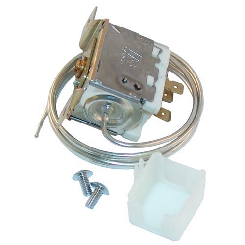 A small metal All Points temperature control device with screws and a wire.