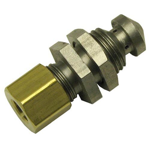 A brass All Points 1/4" CCT pilot head nut.