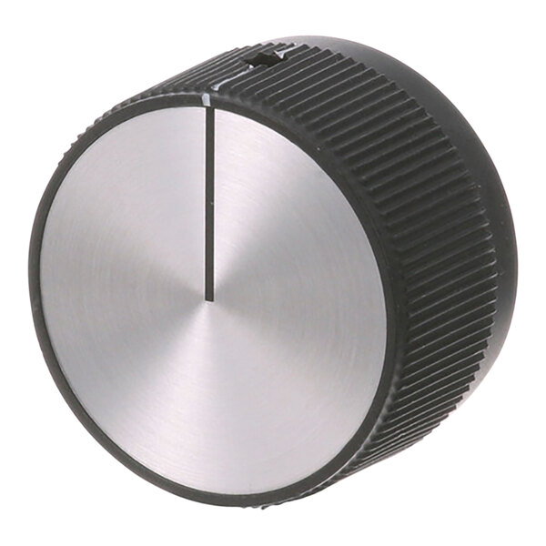 A close-up of an AllPoints toaster indicator knob with a black and silver dial.