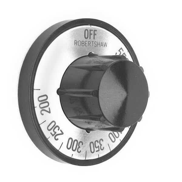A black and white AllPoints broiler / oven dial with numbers and the word off.