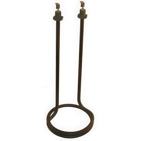 A black metal heating element for coffee brewers with a round base.