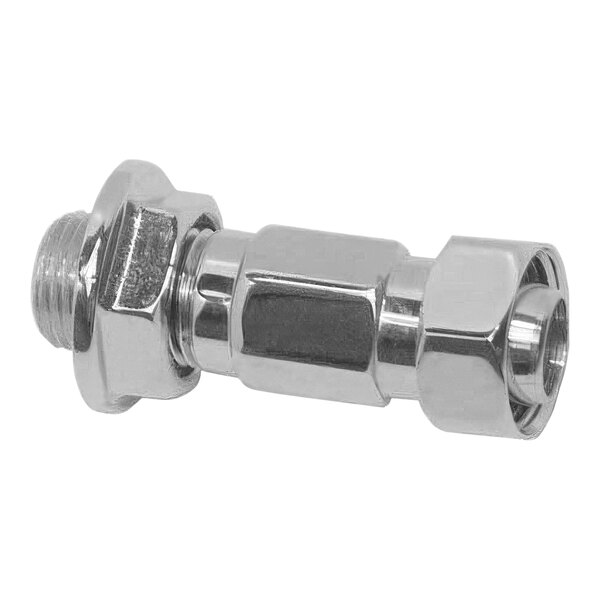 A stainless steel AllPoints Union Nut Hex Shank.