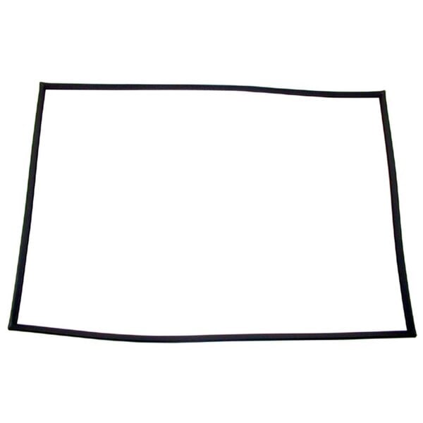 A black rectangular object with a white background.