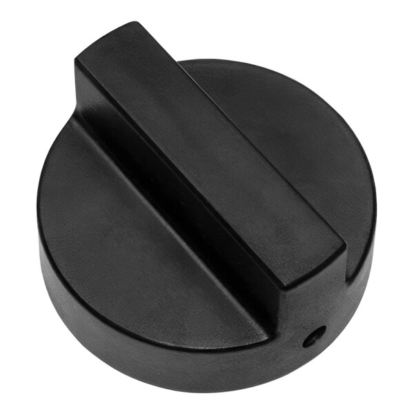 A black plastic AllPoints broiler/grill/range/oven knob with a hole in it.