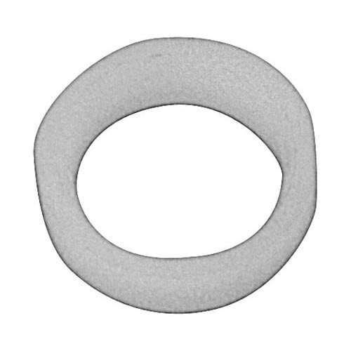 A white foamy circle with a small hole in it.