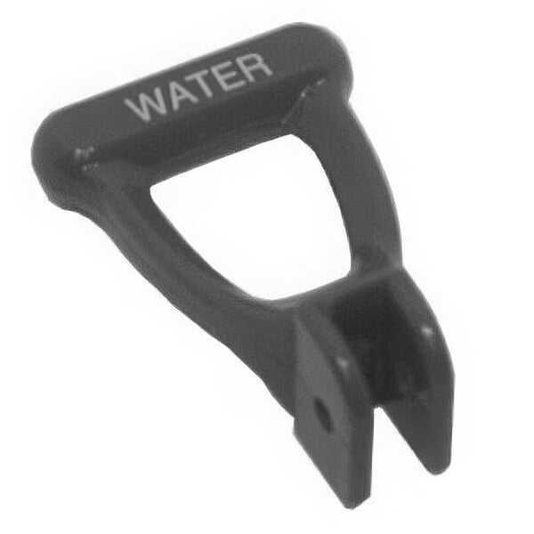 A black plastic AllPoints hot water dispenser handle with white text reading "hot water"