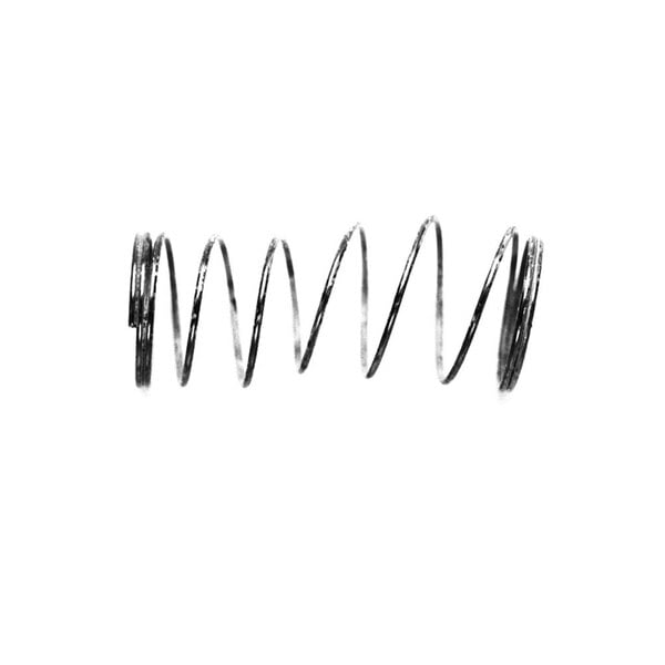 A close-up of a metal spring.