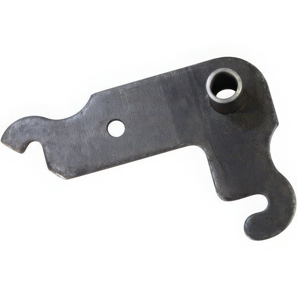 A black metal AllPoints right side bell crank with holes.