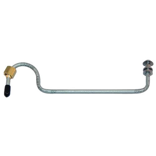 A long metal rod with brass fittings on the end.