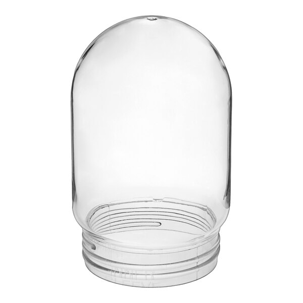 A Kason Lexan globe with a clear cap.