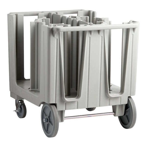 Cambro ADCS480 S Series Adjustable Speckled Gray Dish Caddy with Vinyl Cover - 6 Column