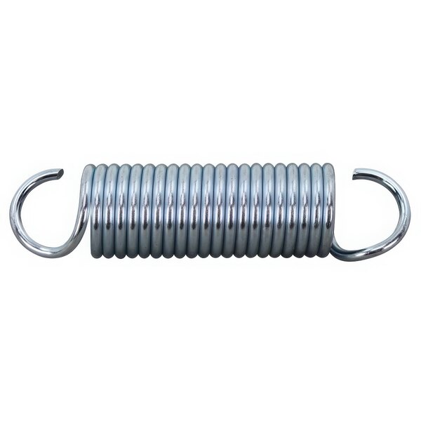 A close-up of a chrome AllPoints door spring with a coiled metal design.