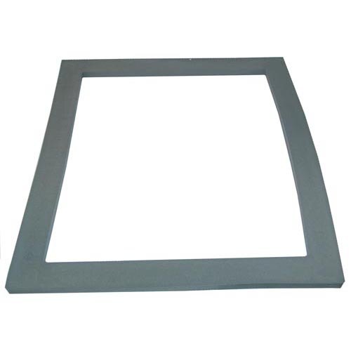 A grey rectangular door gasket with white background.