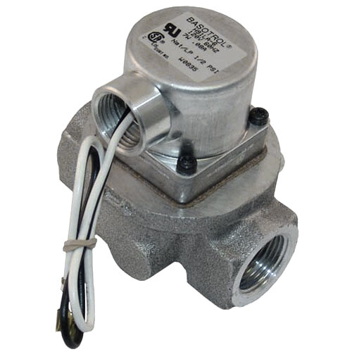 A close-up of a All Points Gas Solenoid Valve with a wire attached to it.