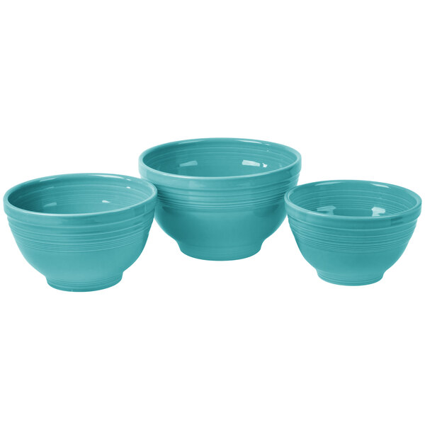 Homer Laughlin 967107 Fiesta Turquoise 3-Piece Prep Baking Bowl Set ... Homer Laughlin 967107 Fiesta Turquoise 3-Piece Prep Baking Bowl Set ...