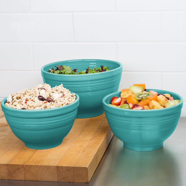 Homer Laughlin 967107 Fiesta Turquoise 3-Piece Prep Baking Bowl Set ... Homer Laughlin 967107 Fiesta Turquoise 3-Piece Prep Baking Bowl Set ...