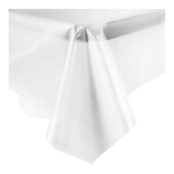Creative Converting 01320 54" x 108" Clear Disposable Plastic Table Cover - 12/Case