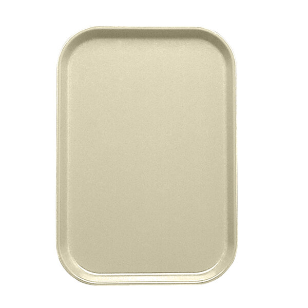 A rectangular yellow Cambro tray insert.