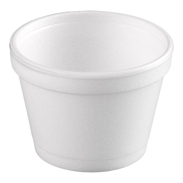 A white 12 oz. foam food container.