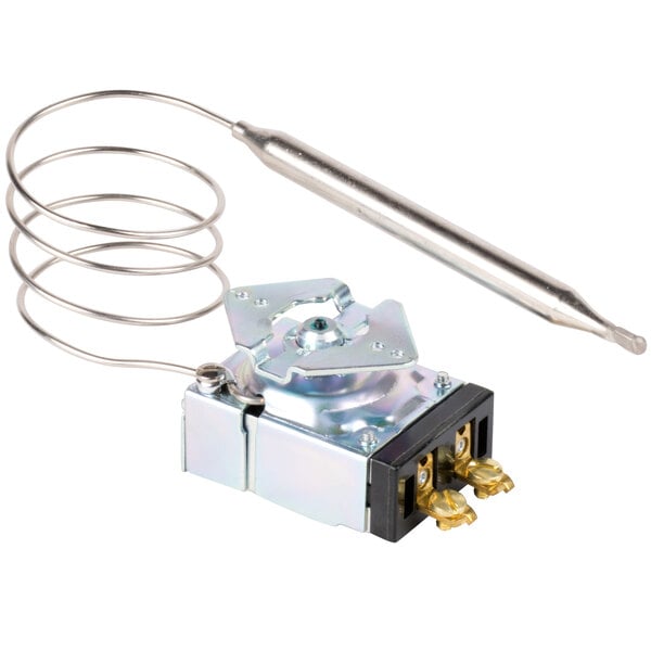 A Perfect Fry high limit thermostat with a wire attached.